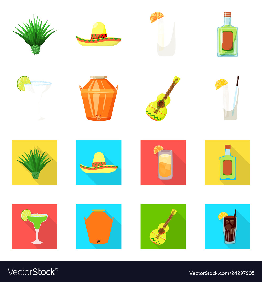 Isolated object of cafe and latin symbol set vector image Isolated object of cafe and latin symbol set