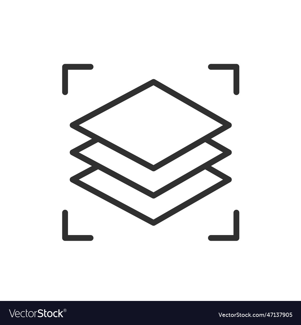 Layers icon thin line from artificial vector image Layers icon thin line from artificial
