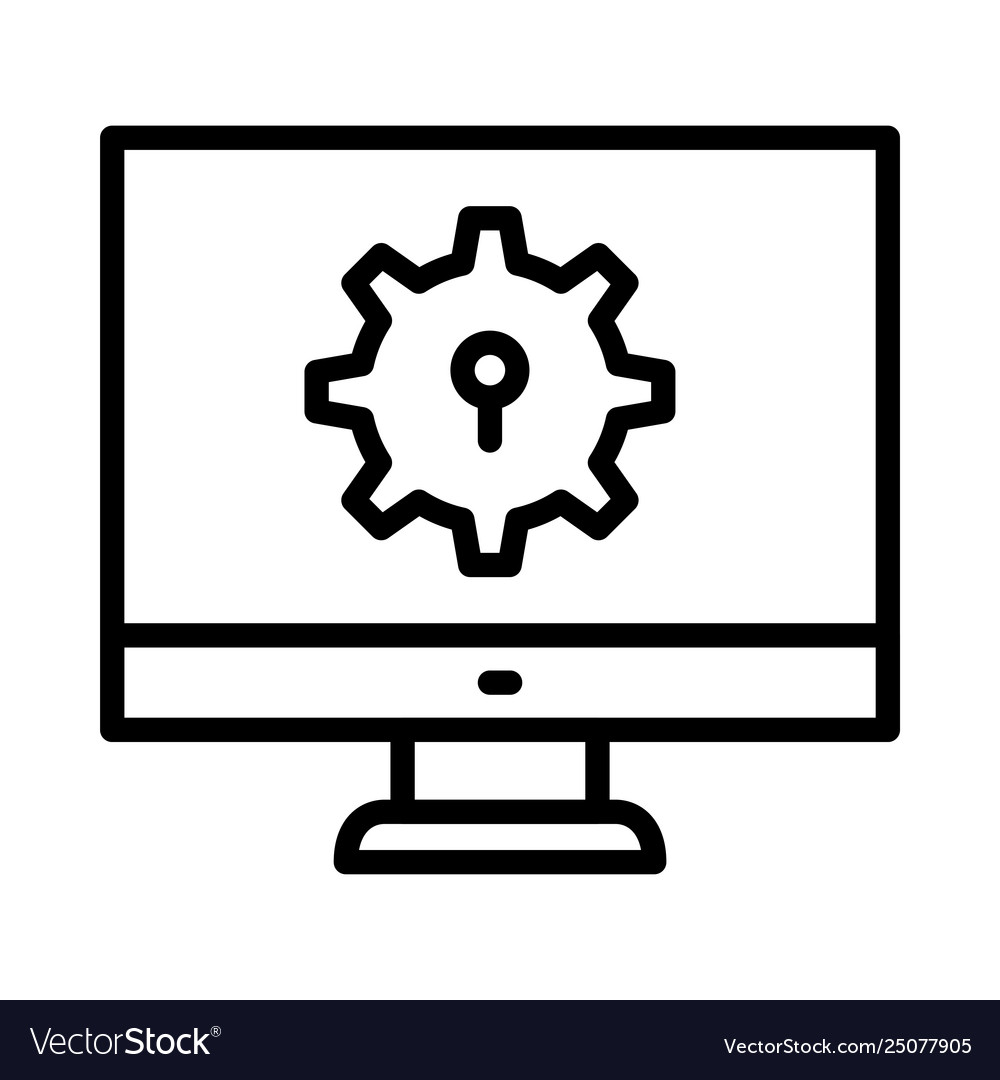 Lcd lock setting vector image Lcd lock setting