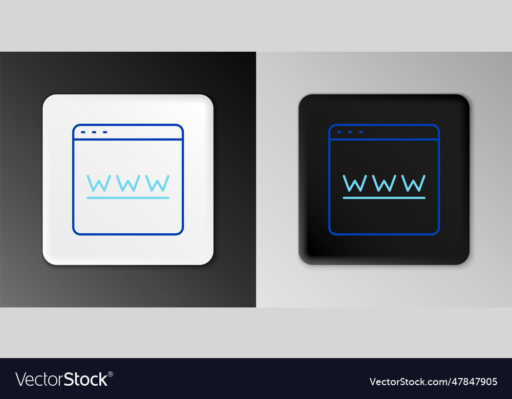 Line browser window icon isolated on grey vector image Line browser window icon isolated on grey