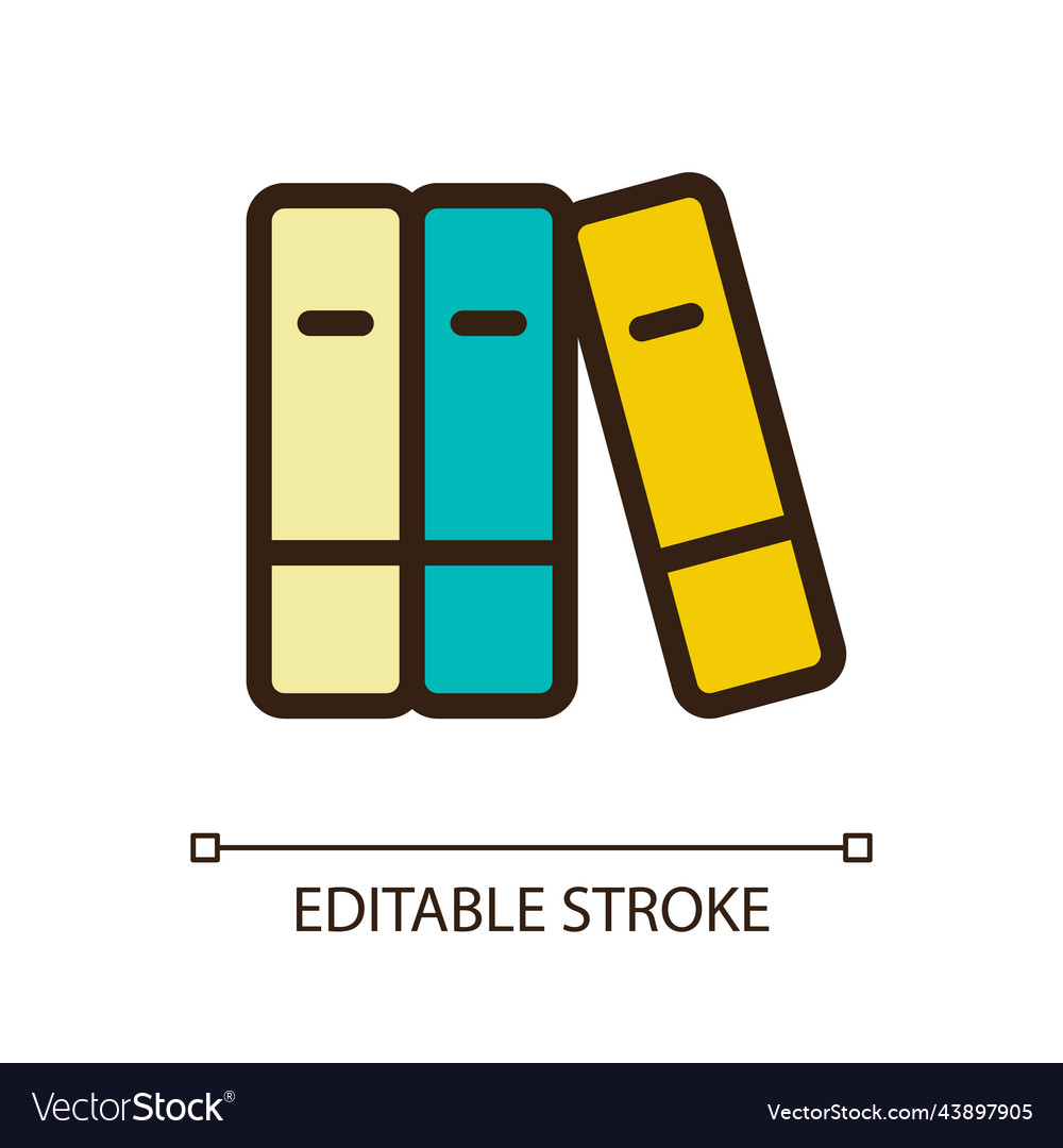 Messy bookshelf pixel perfect rgb color ui icon vector image Messy bookshelf pixel perfect rgb color ui icon