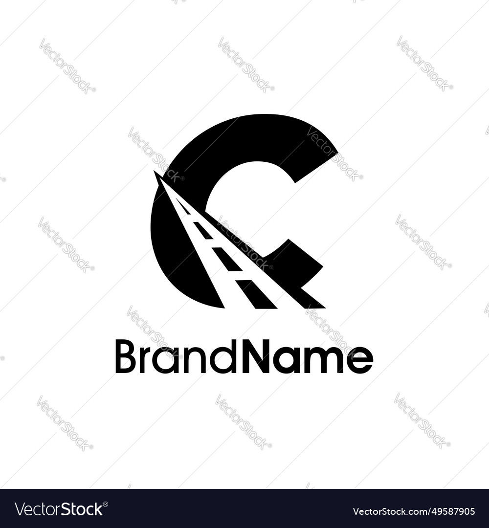 Minimalist initial c way logo