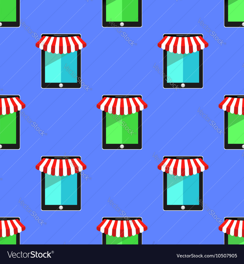 Mobile store seamless pattern