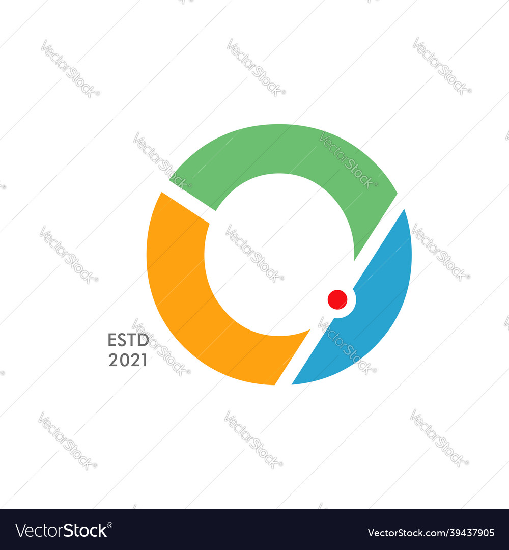 Modern initial o maps vector image Modern initial o maps
