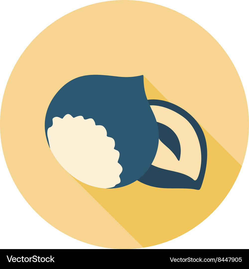 Nut flat icon fruit Royalty Free Vector Image - VectorStock