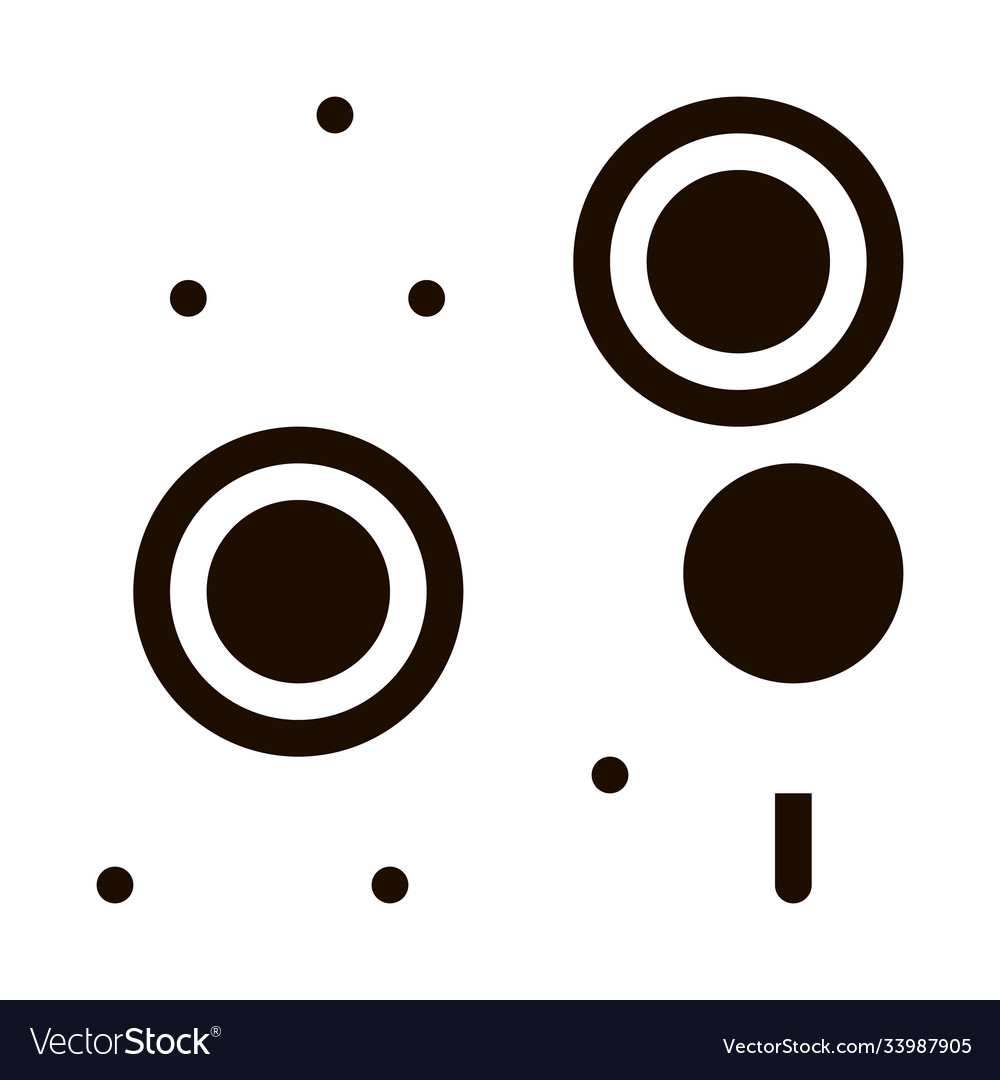 Searching pathogen element icon Vector Image Searching pathogen element icon