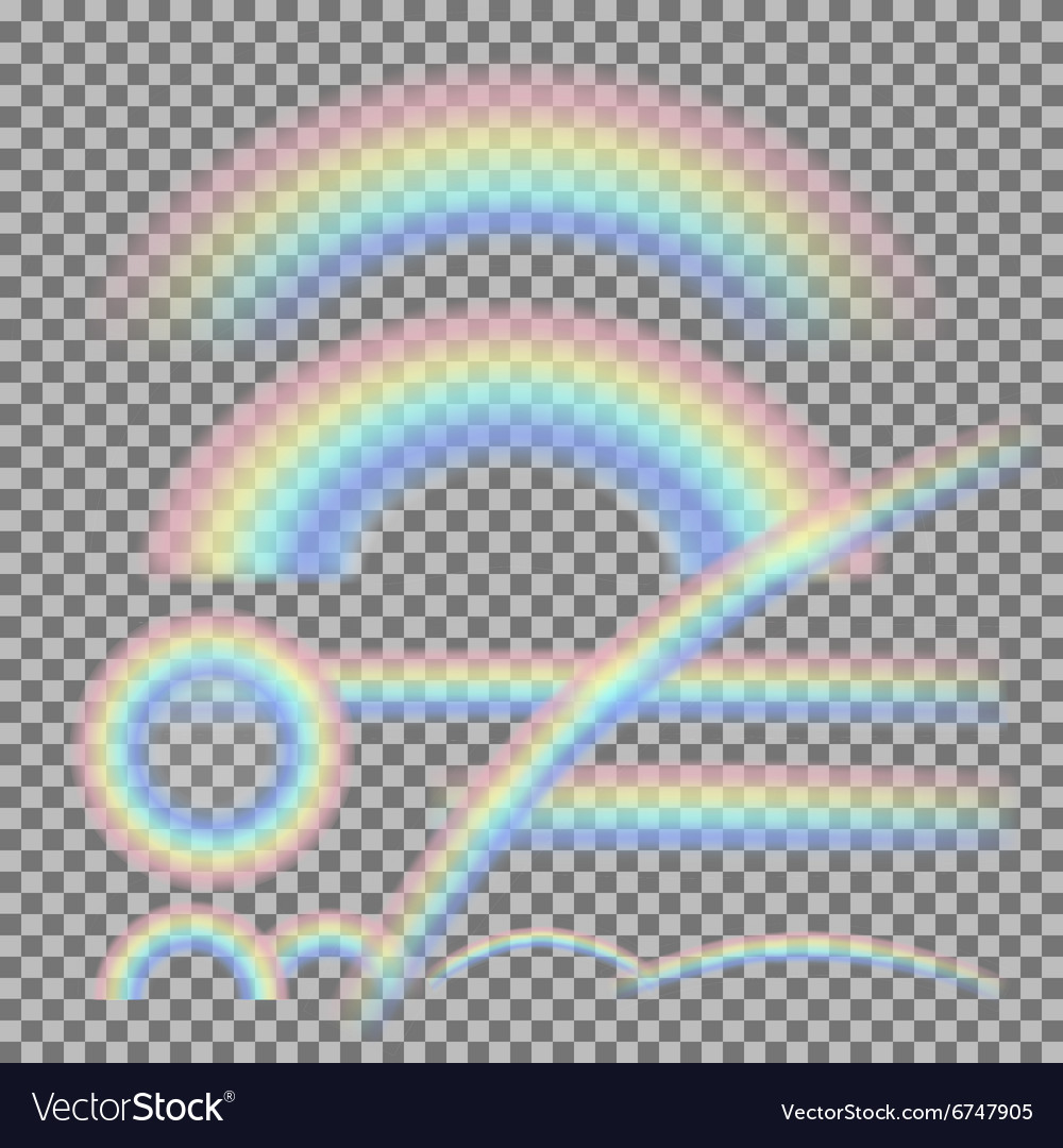 Set of different realistic transparent