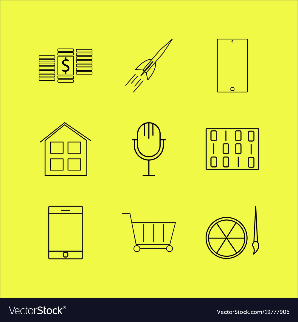 Web linear icon set simple outline icons