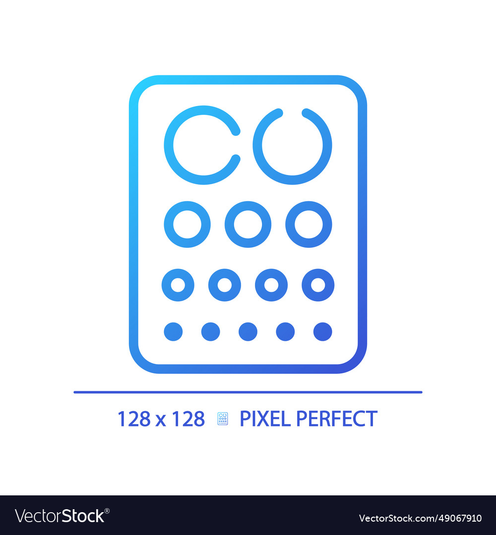 2d simple thin linear gradient eye chart icon vector image 2d simple thin linear gradient eye chart icon