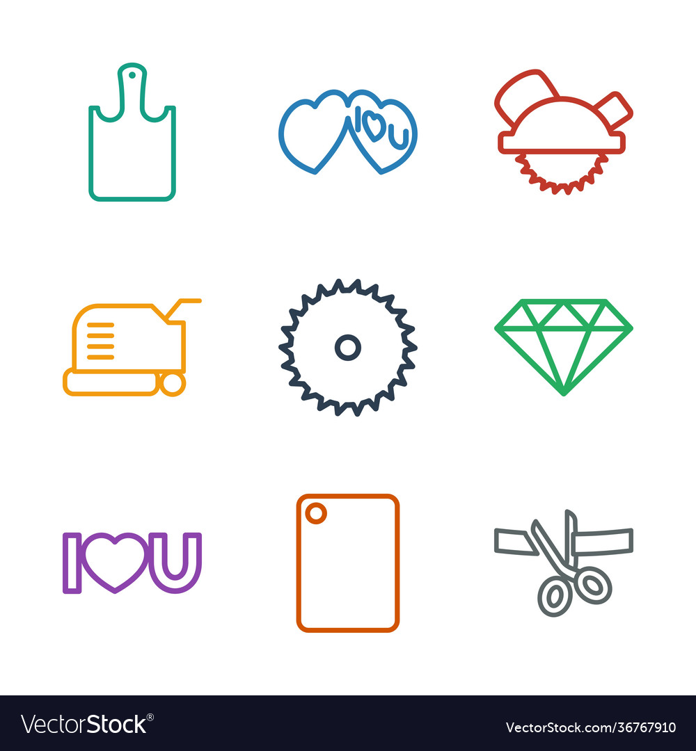 9 cutting icons