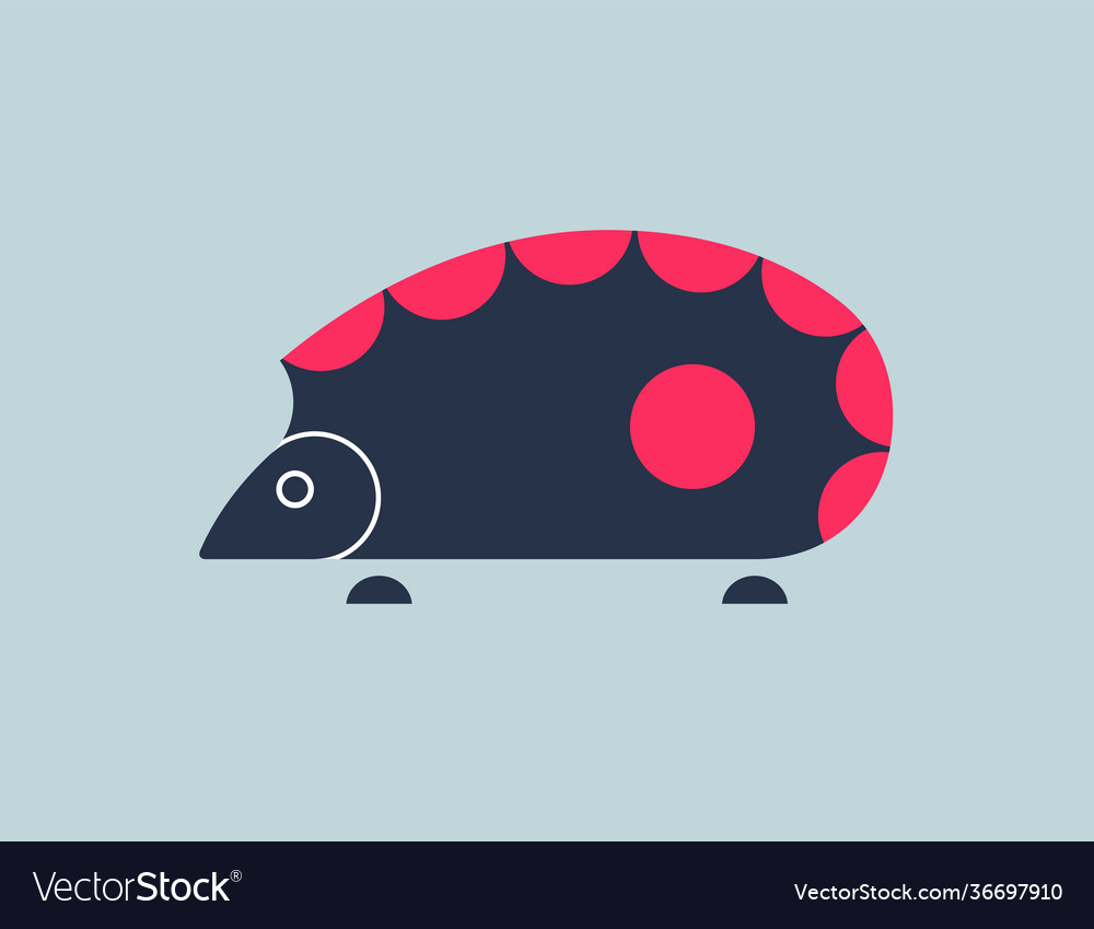A hedgehog in minimalistic geometric shapes Vector Image A hedgehog in minimalistic geometric shapes