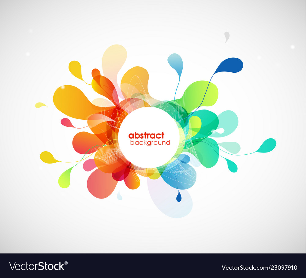 Abstract colored flower background with circles