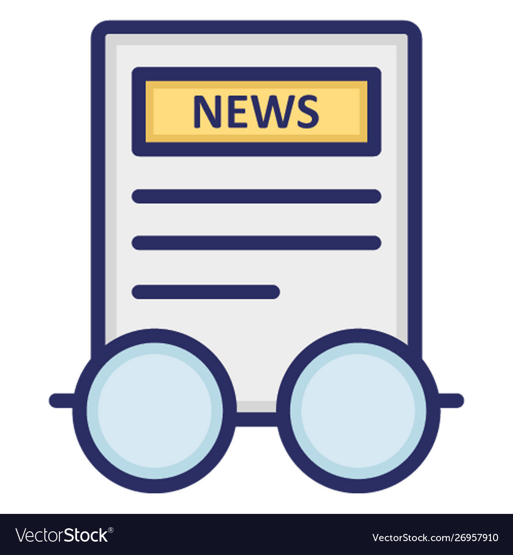 Article reading outline fill with color isolated