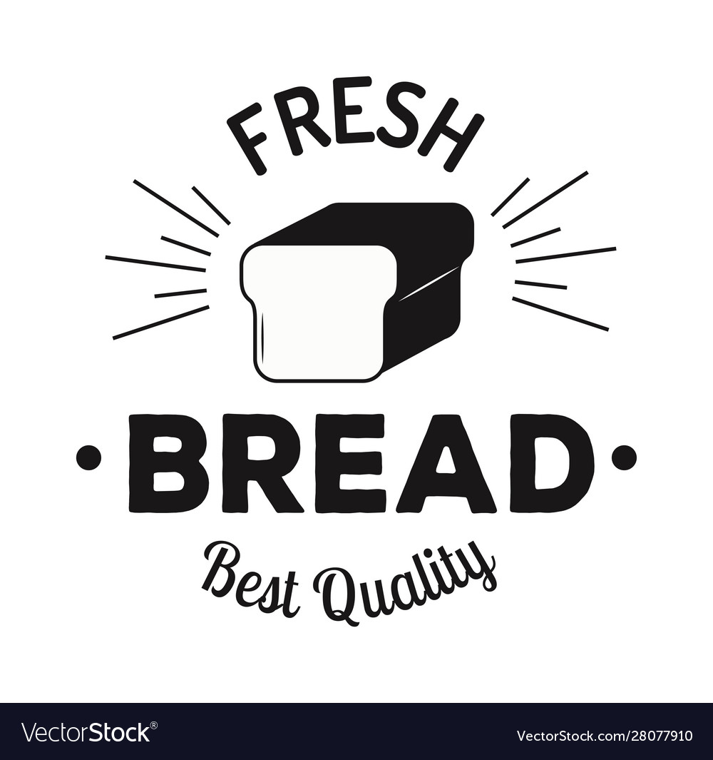 Bakery badge and bread logo icon modern style