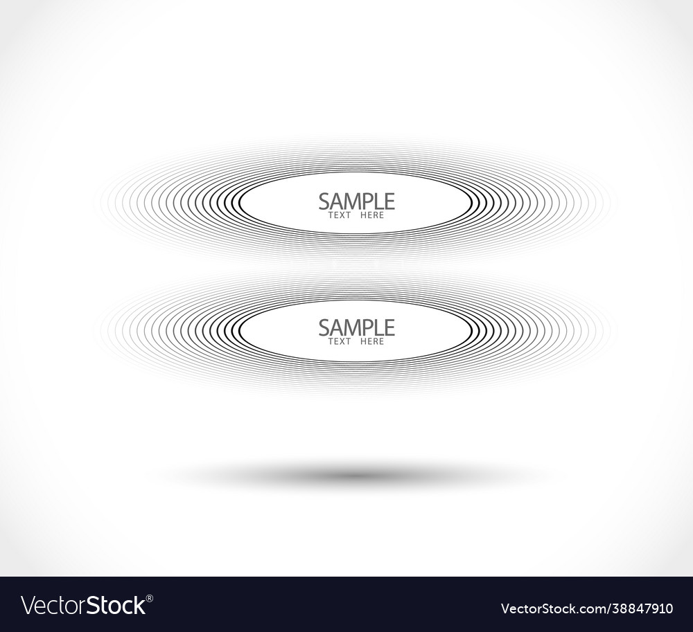 Black abstract circle frame line logo element