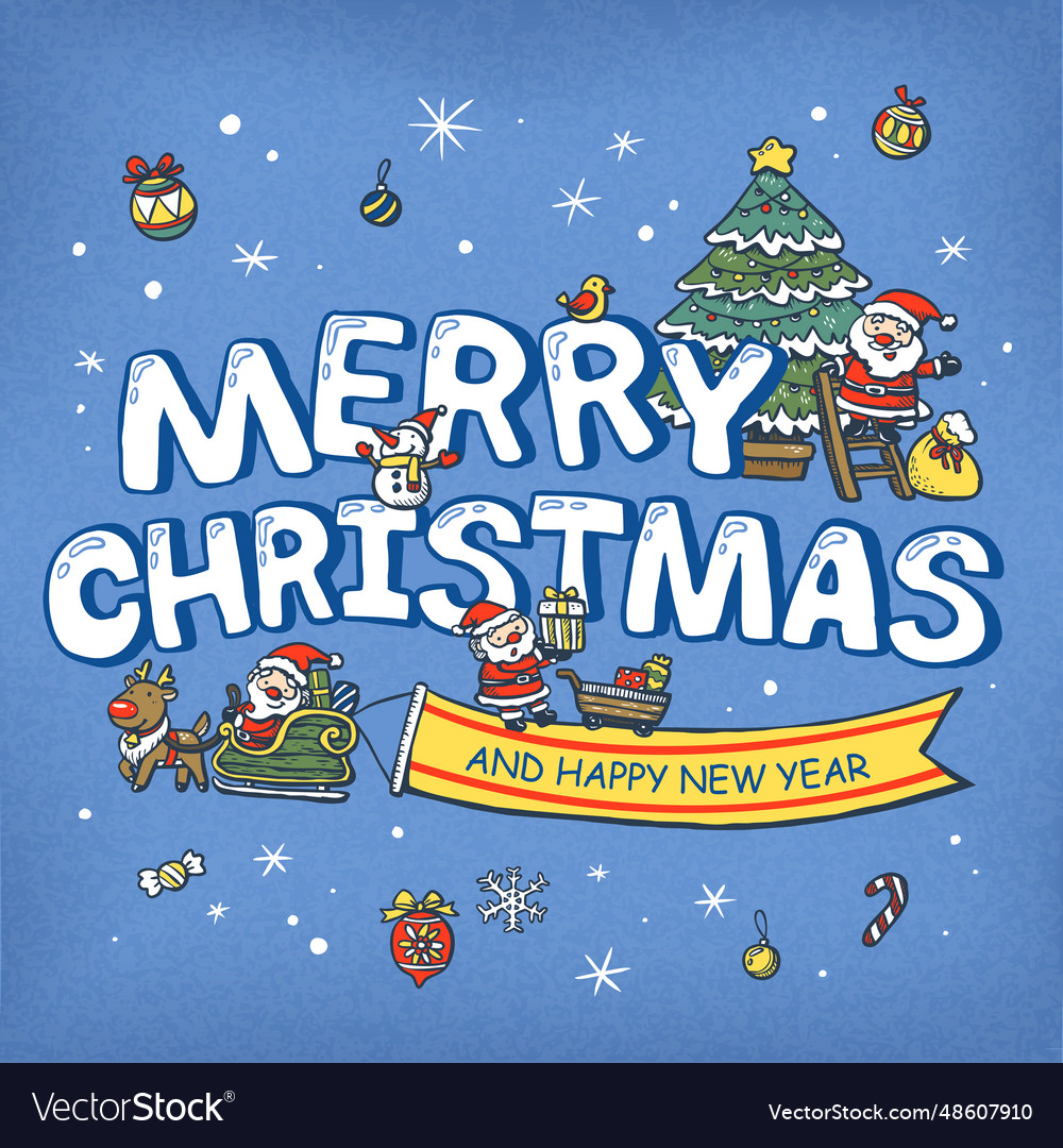 Christmas card Royalty Free Vector Image - VectorStock