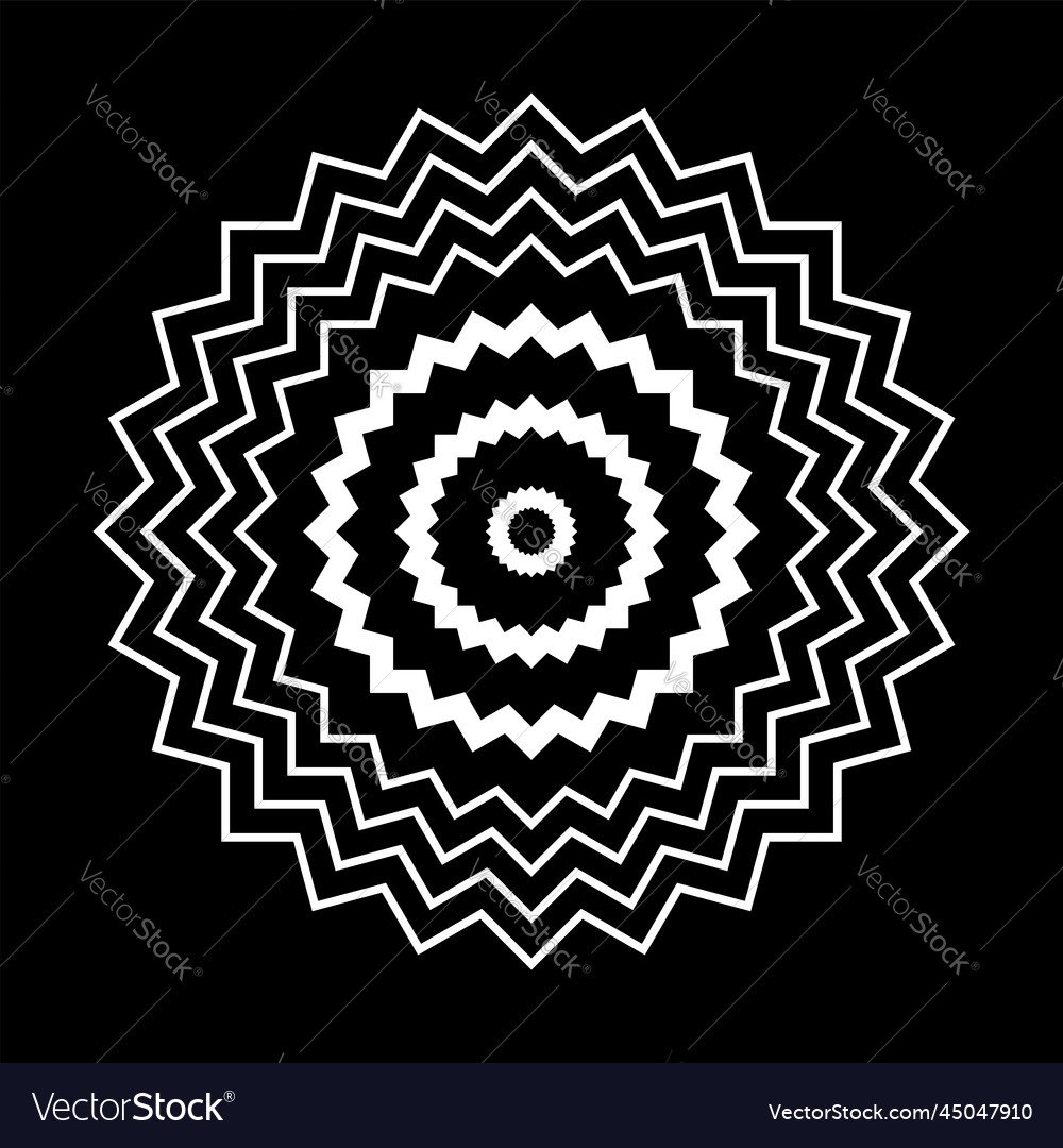 Circle zig zag lines pattern Vector Image Circle zig zag lines pattern