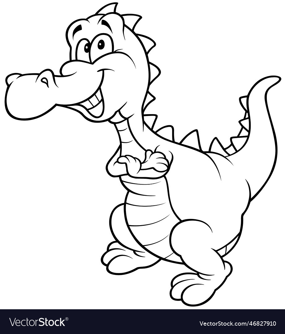 Drawing of a cute dinosaur