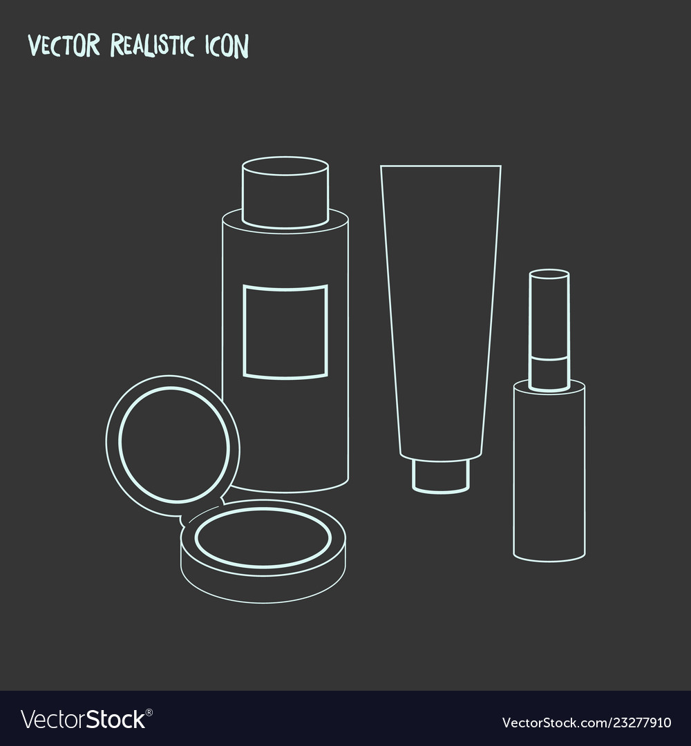 Face foundation icon line element Vector Image Face foundation icon line element