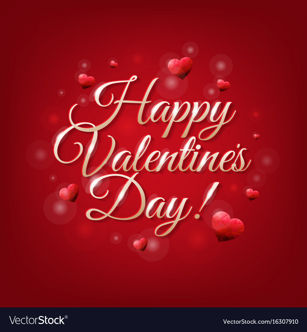 Happy Valentines Day Card Royalty Free Vector Image