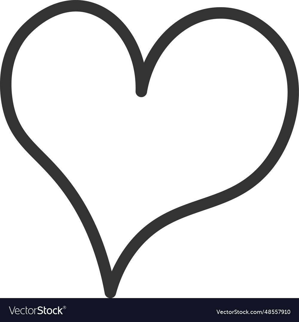 Heart shape lined Royalty Free Vector Image - VectorStock