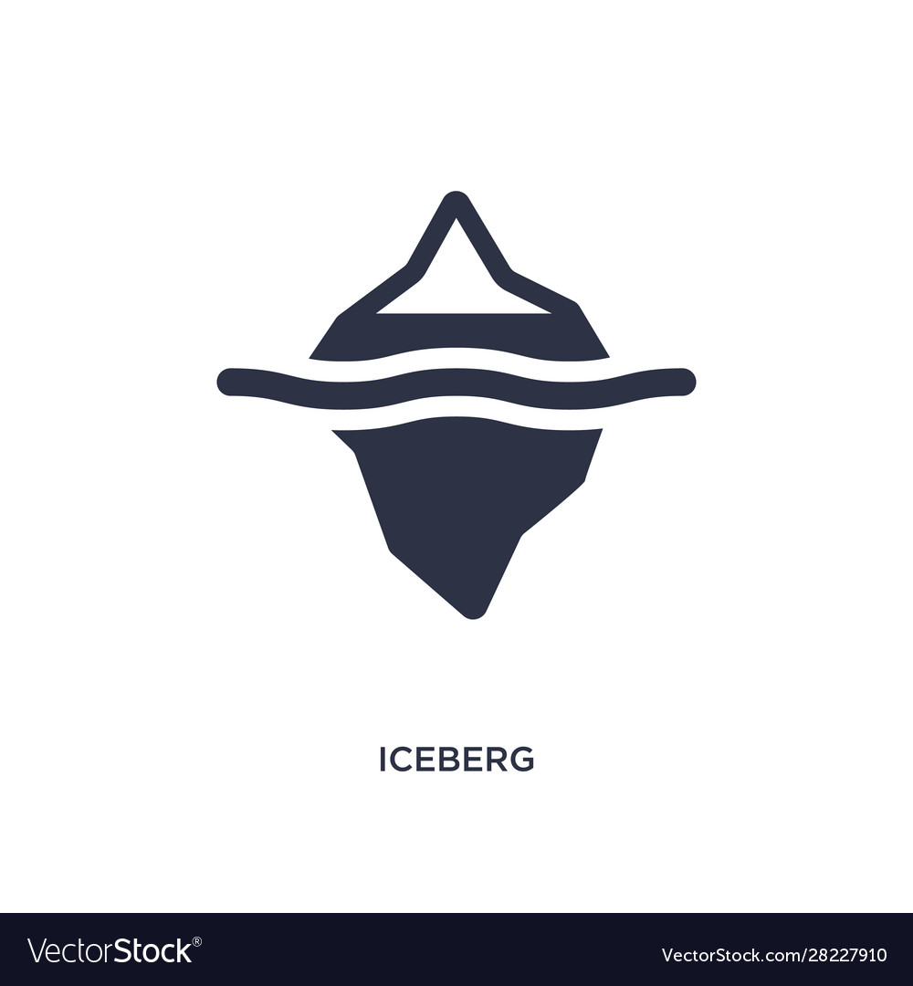 Iceberg icon on white background simple element