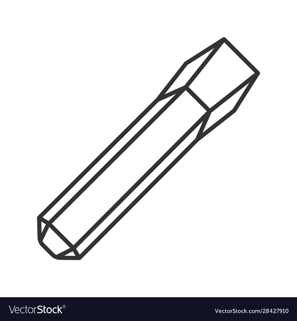 Iron chisel linear icon vector image Iron chisel linear icon