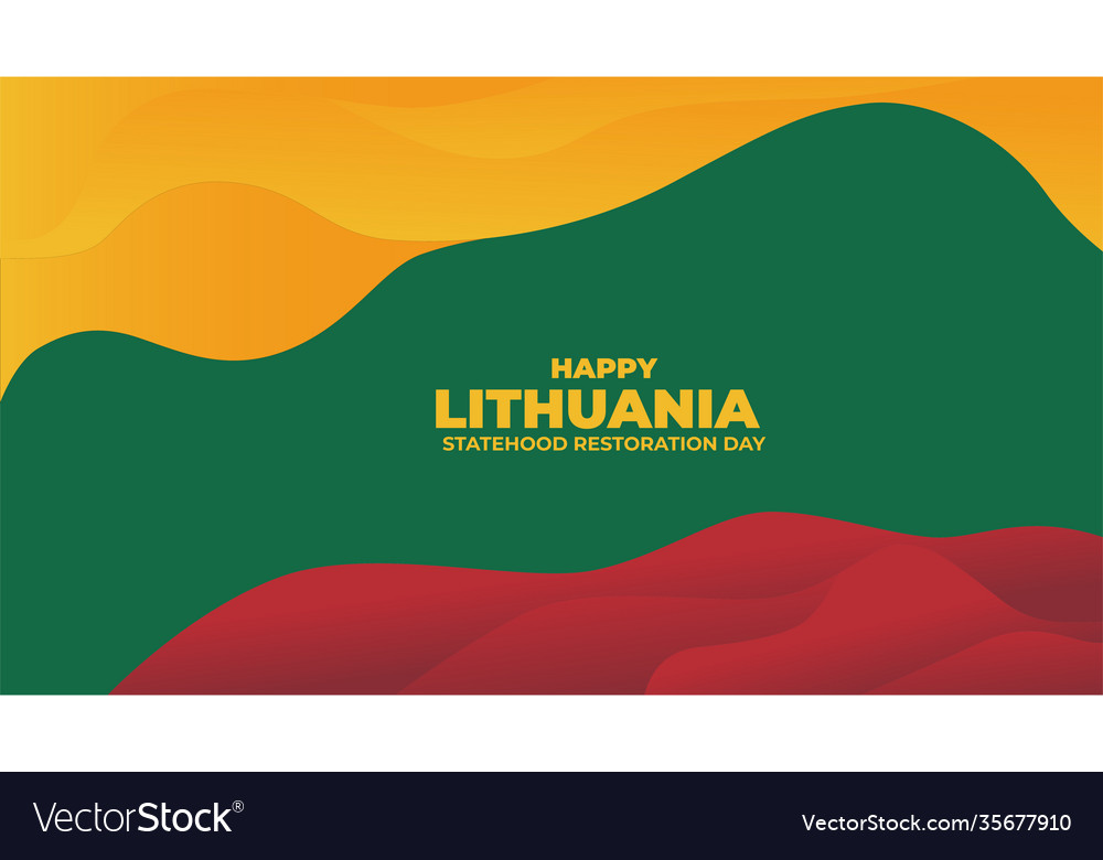 Lithuania flag color background design