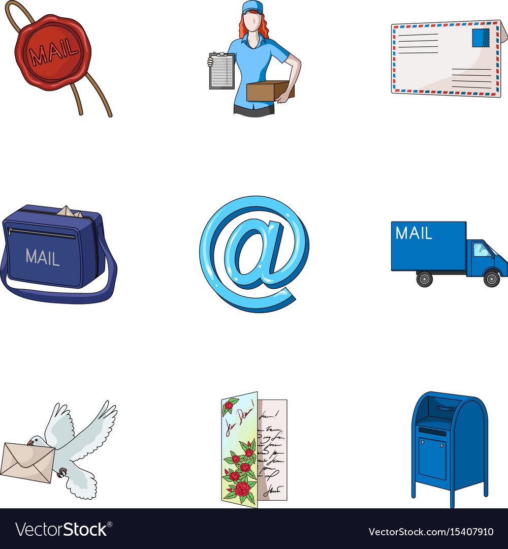Postman envelope mail box and other attributes