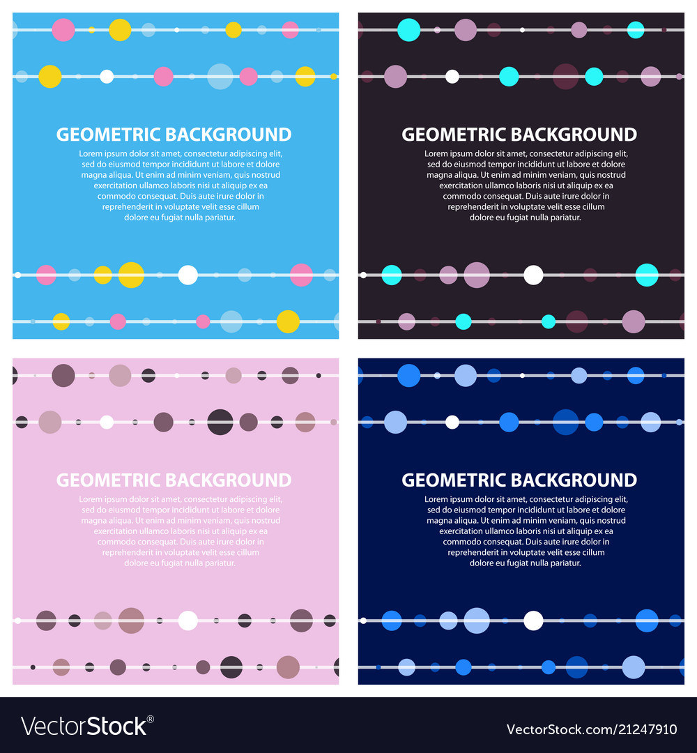 Set of abstract geometric pattern