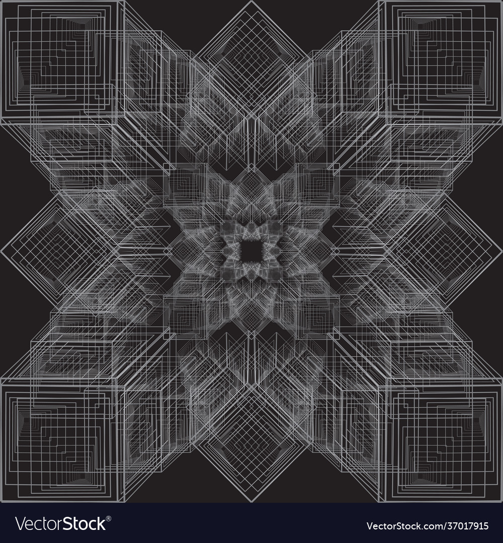 Abstract background geometric pattern with cubes vector image Abstract background geometric pattern with cubes