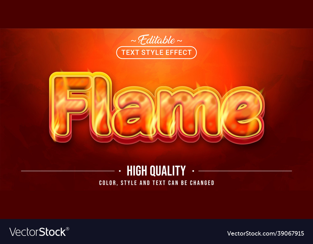 Editable text style effect - flame