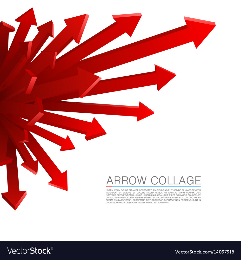 Exploding Red Arrow Burst