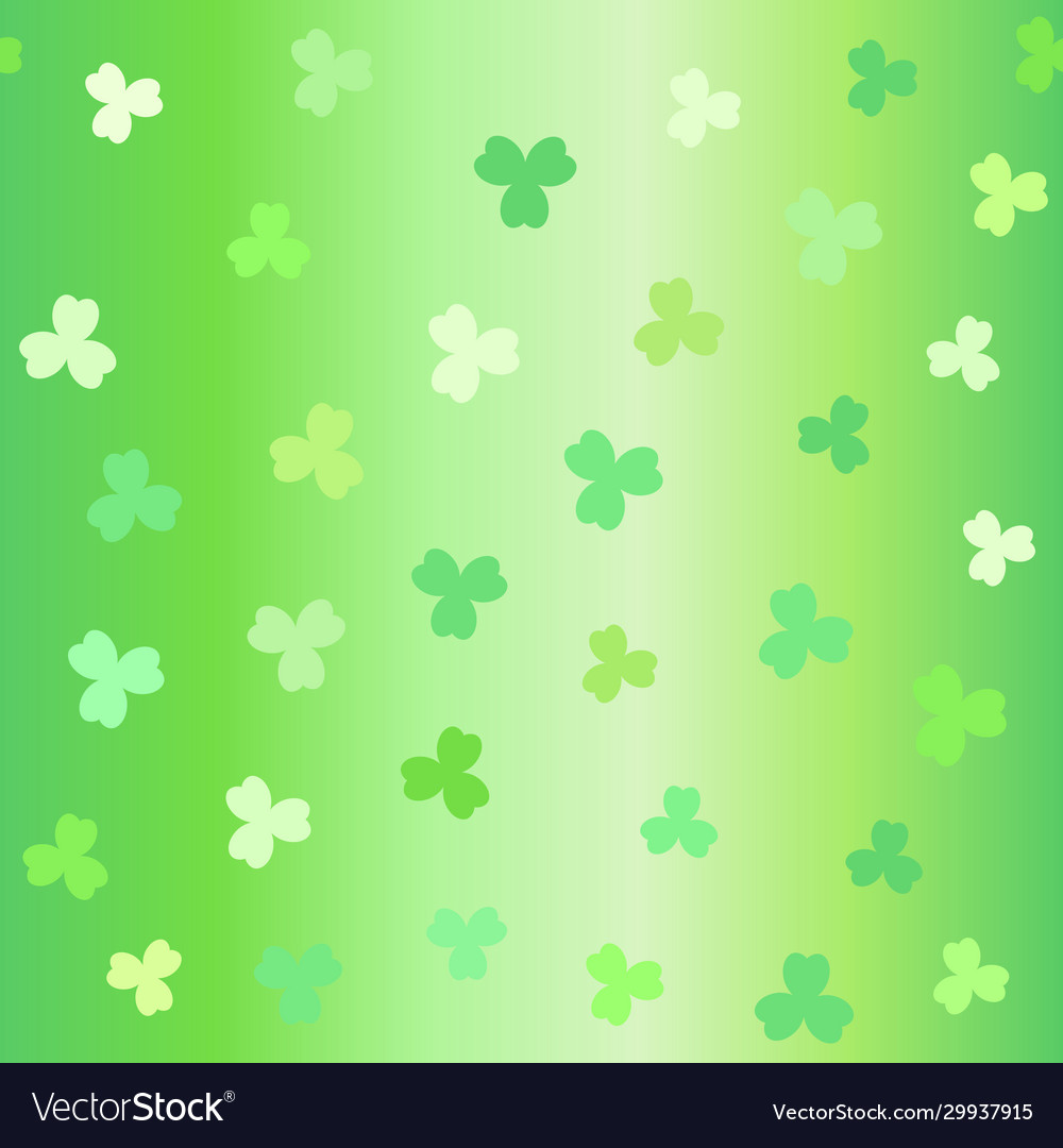 Gradient clover pattern seamless background