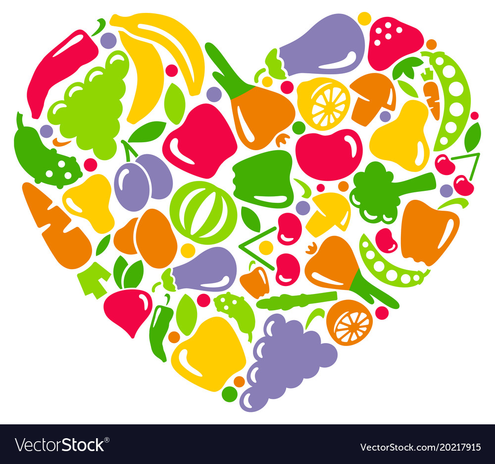 I like vegetables and fruit Royalty Free Vector Image