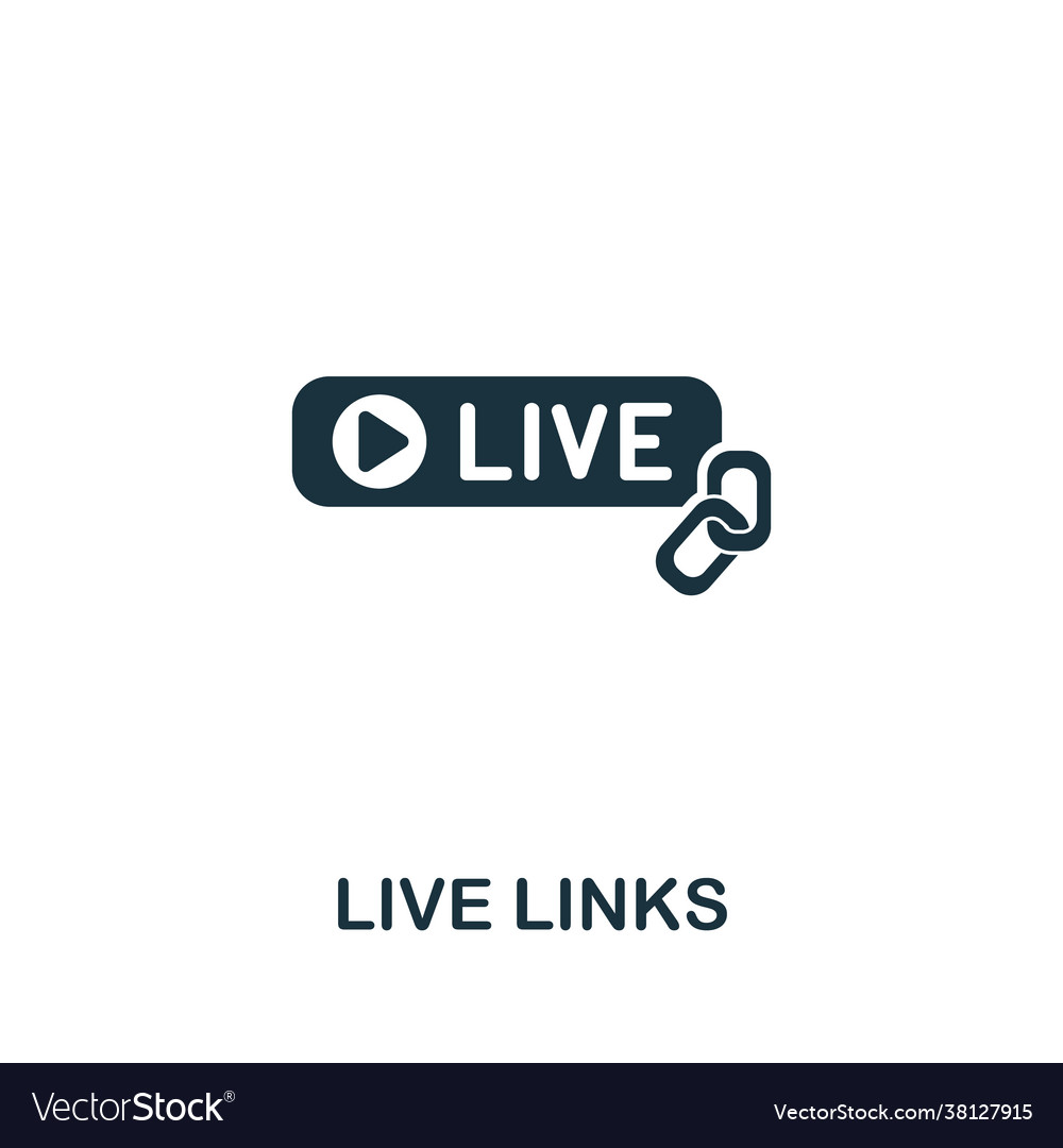 Live links icon from streaming collection simple