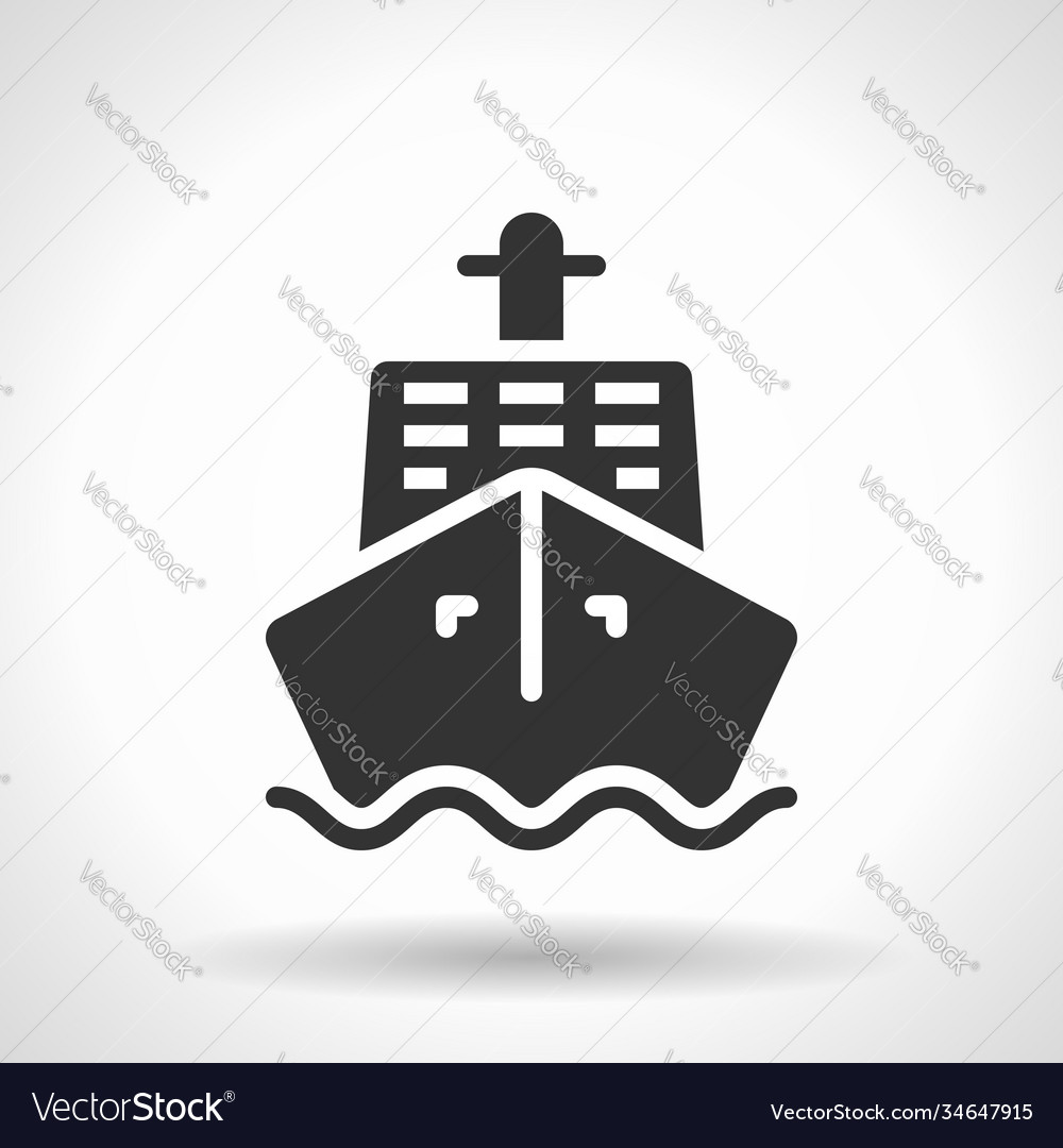 Monochromatic ship icon with hovering effect vector image Monochromatic ship icon with hovering effect