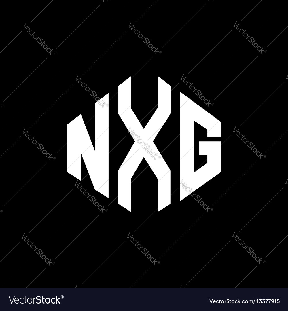 Nxg letter logo design with polygon shape