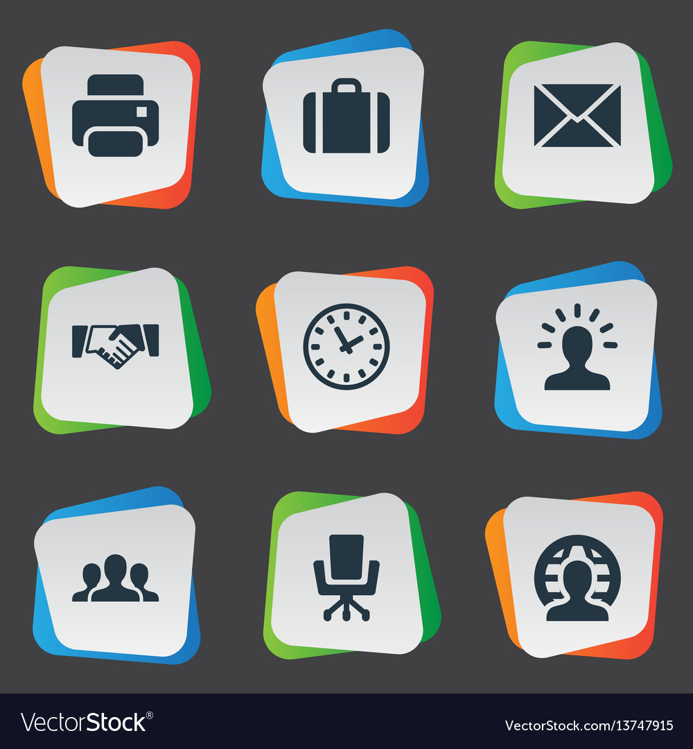 Set of simple commerce icons