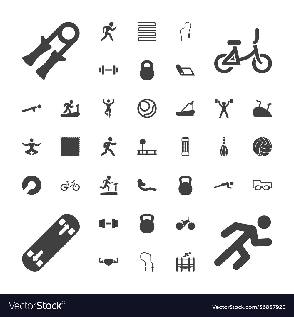 37 exercise icons