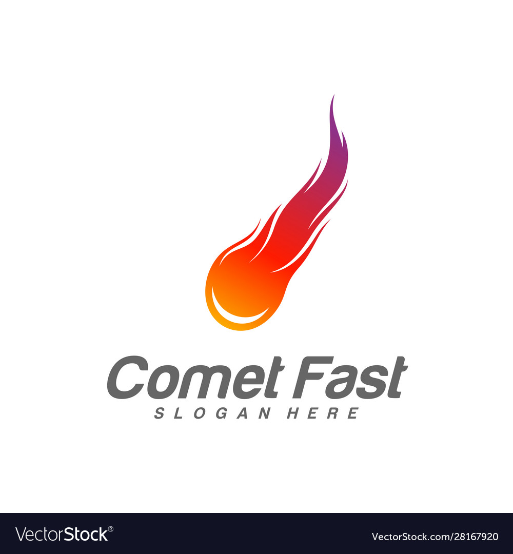 Comet logo design template icon symbol