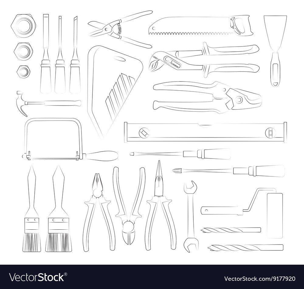 Construction tools set Royalty Free Vector Image