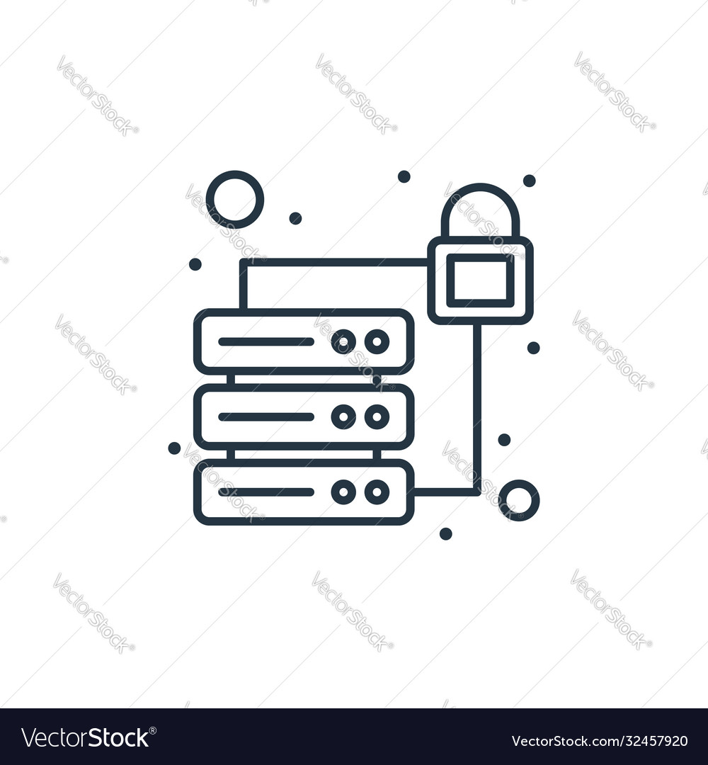 Database icon editable stroke vector image Database icon editable stroke