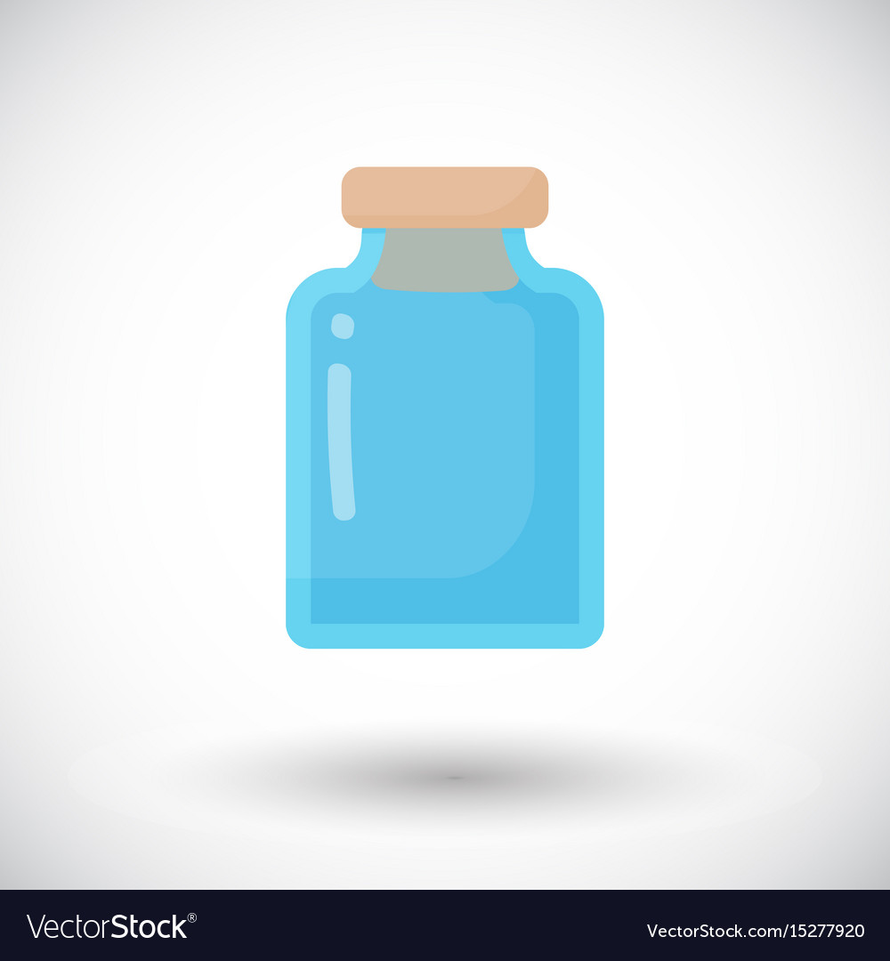 Glass empty jar flat icon