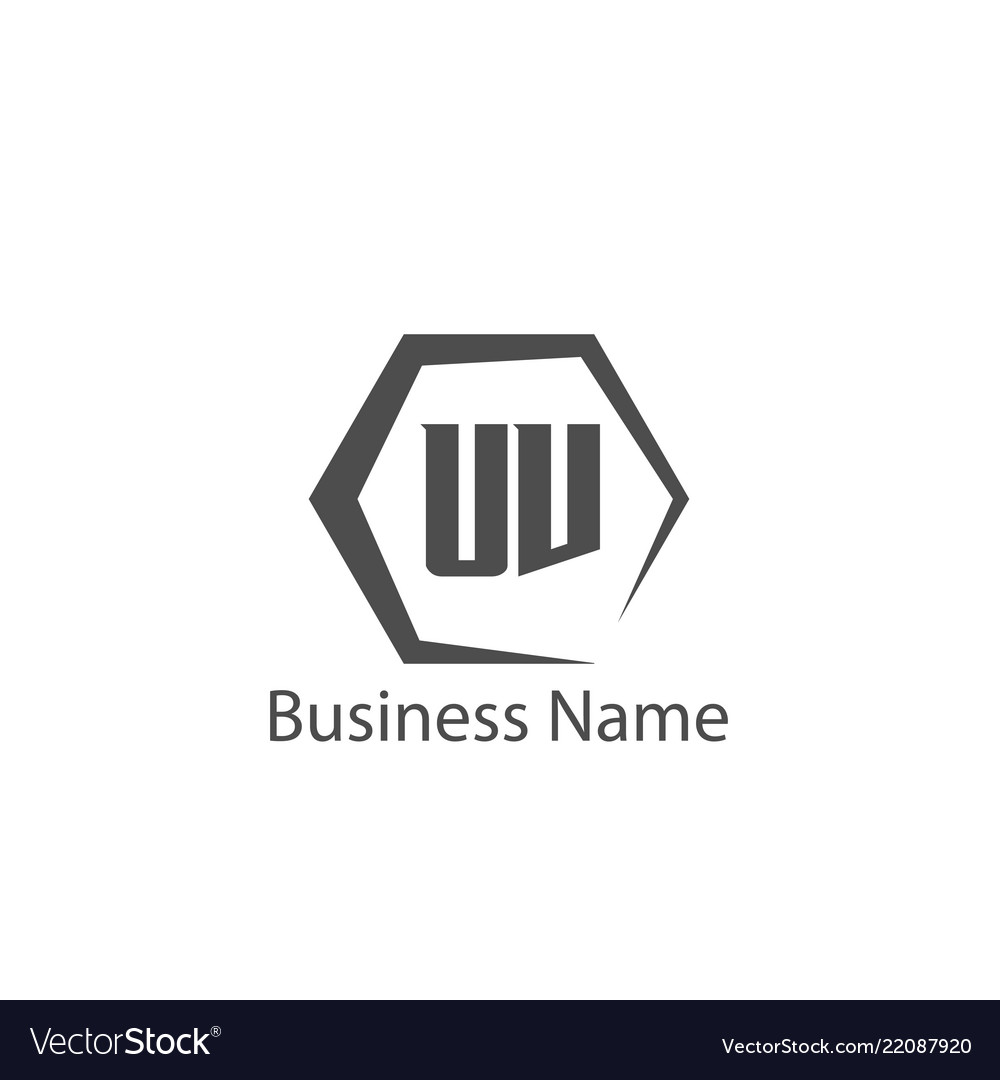 Initial letter uv logo template design