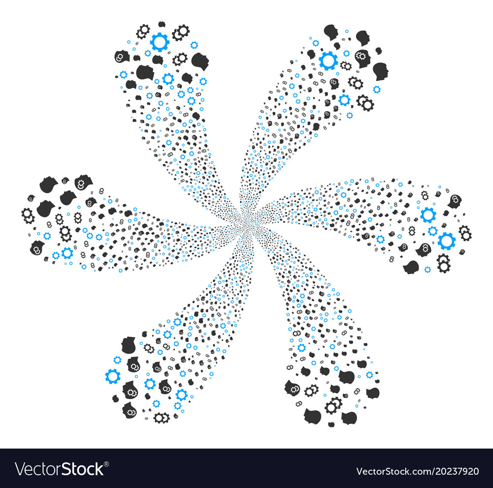 Intellect gears curl flower shape