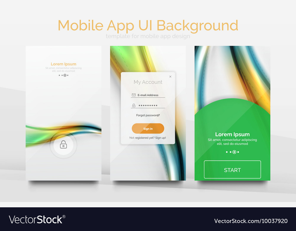 Mobile application interface background design