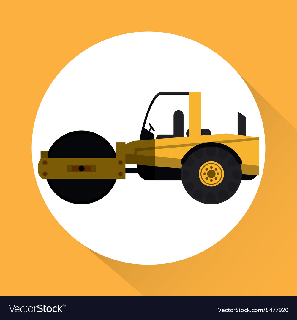 Road roller graphic design editable