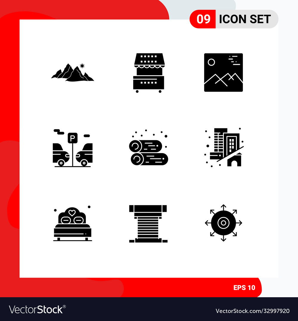 User interface pack 9 basic solid glyphs