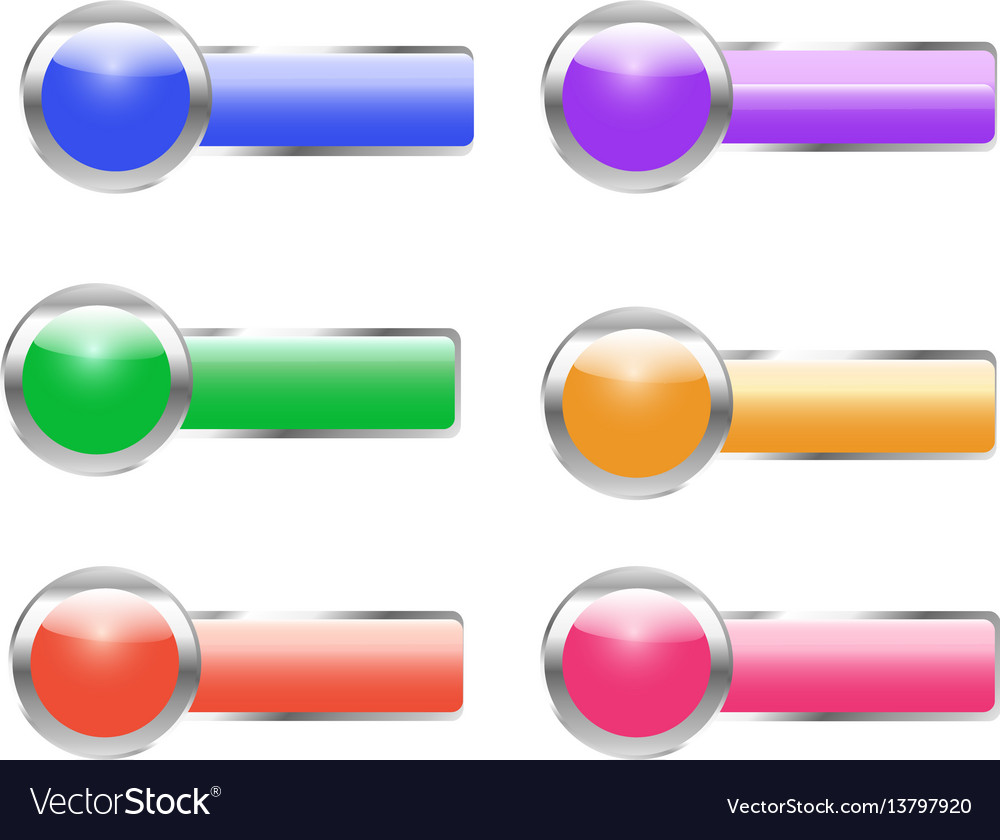 Web buttons bright colored